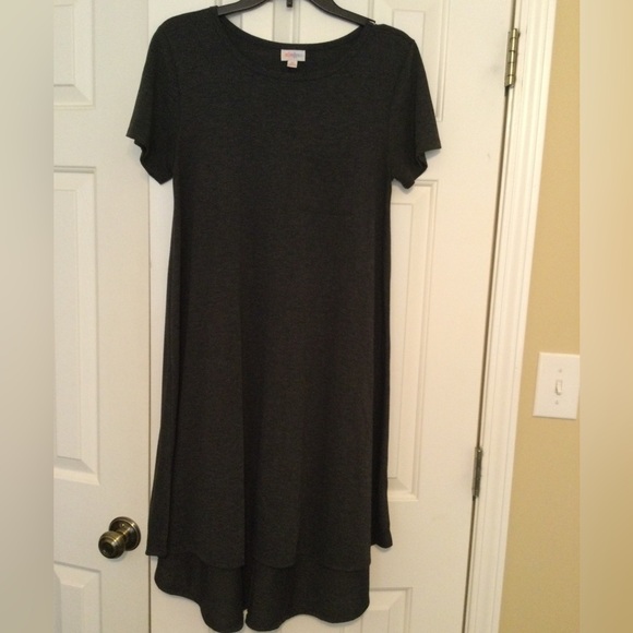 Lularoe NWOT XS Charcoal Grey Soft High-low Carly Dress - Picture 1 of 2
